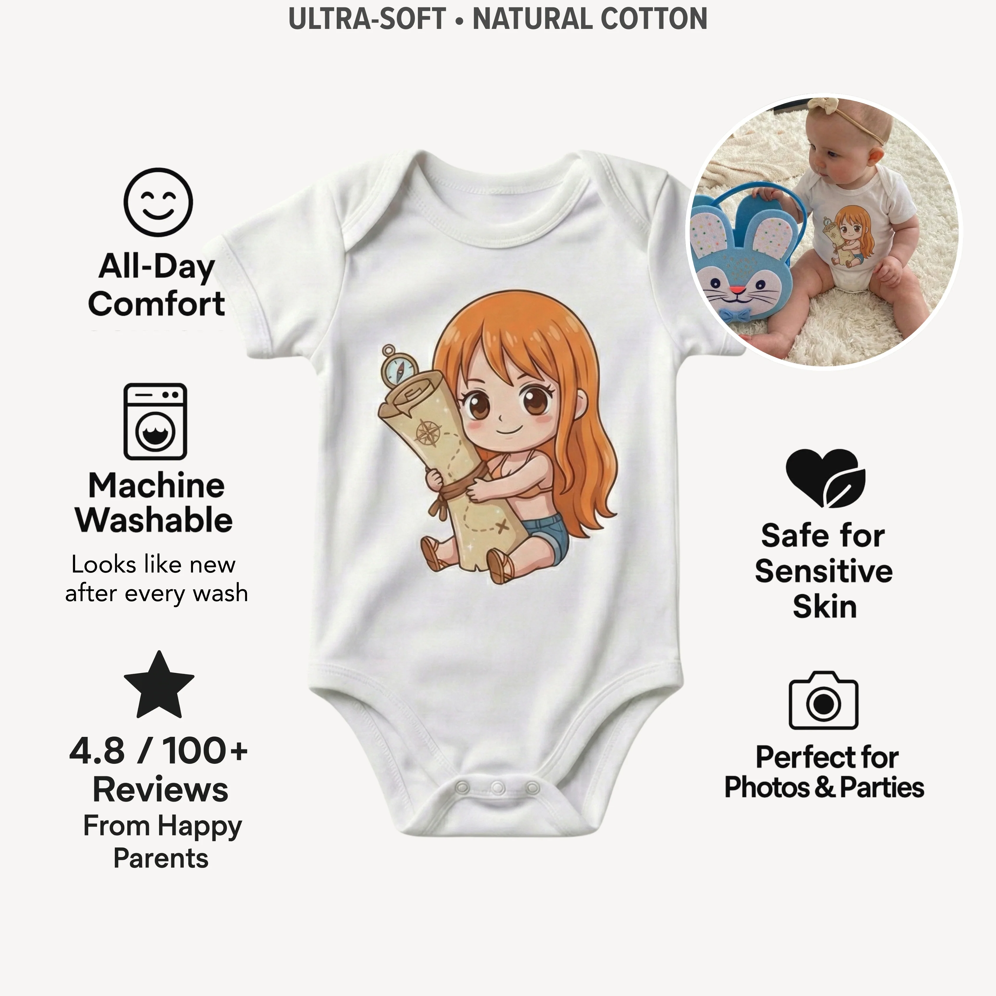 AMA™ Сhibi Nami Kids Bodysuit - Image 3