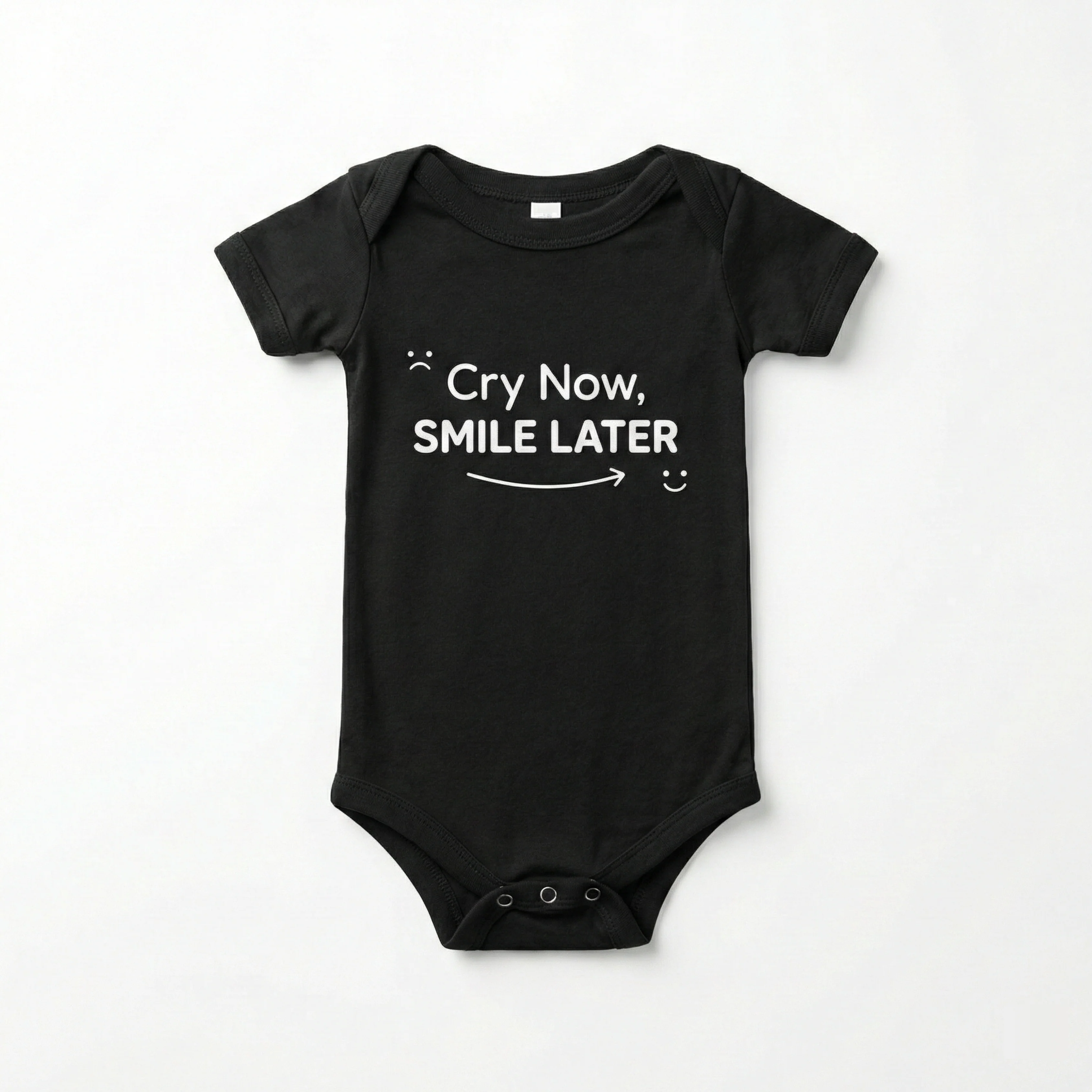 AMA™ "Cry Now, Smile Later" – Funny Baby Bodysuit - Image 8