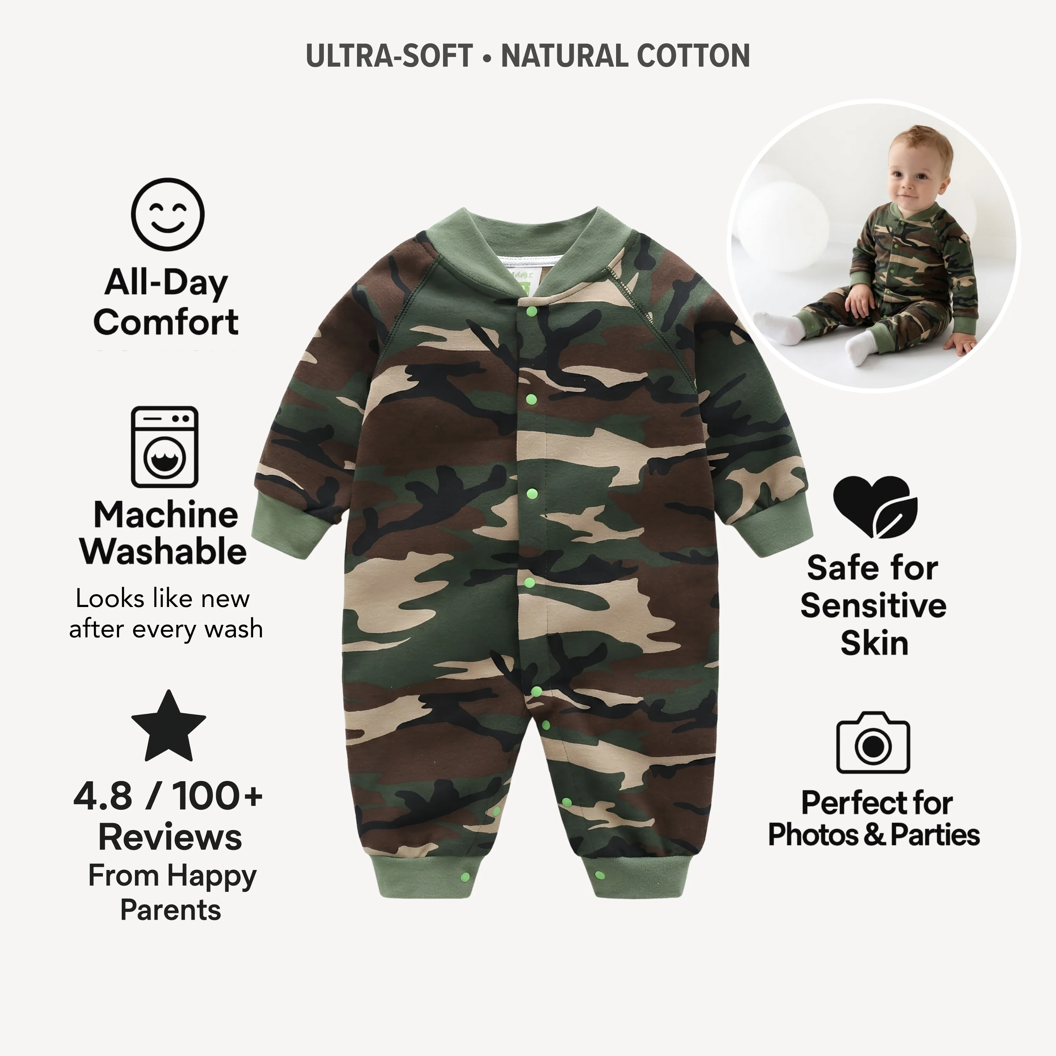 AMA™ Little Camo Kids Onesie - Image 4