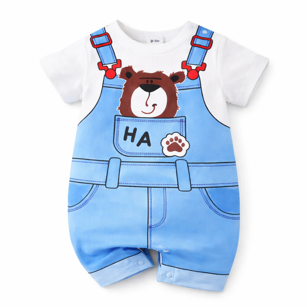 AMA™ Little Denim Bear Kids Onesie - Image 5
