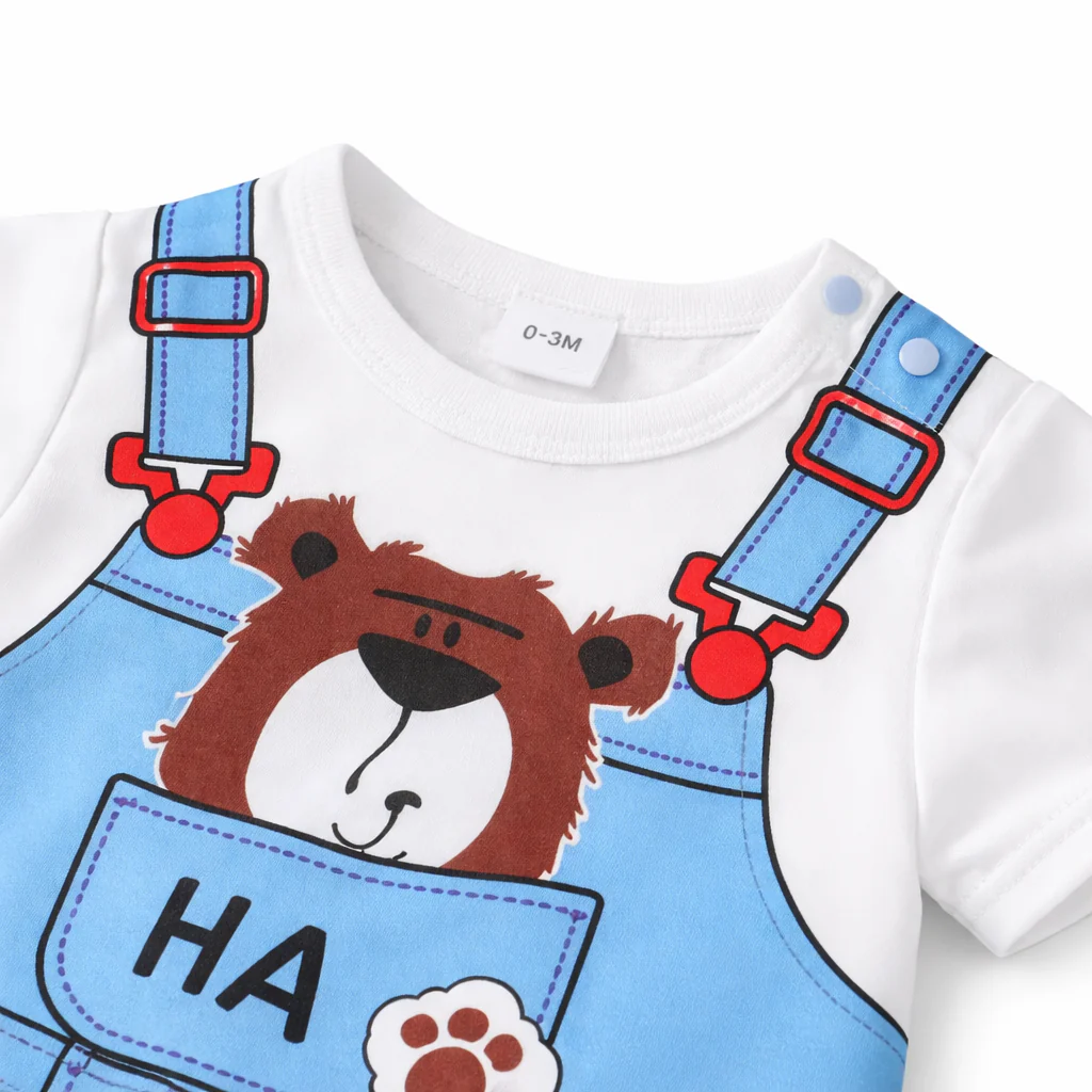 AMA™ Little Denim Bear Kids Onesie - Image 8