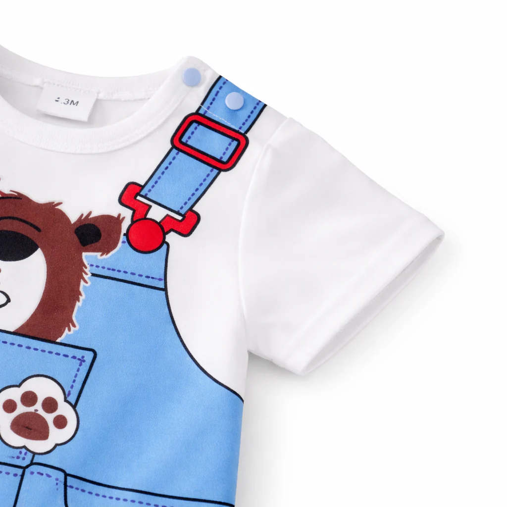 AMA™ Little Denim Bear Kids Onesie - Image 9