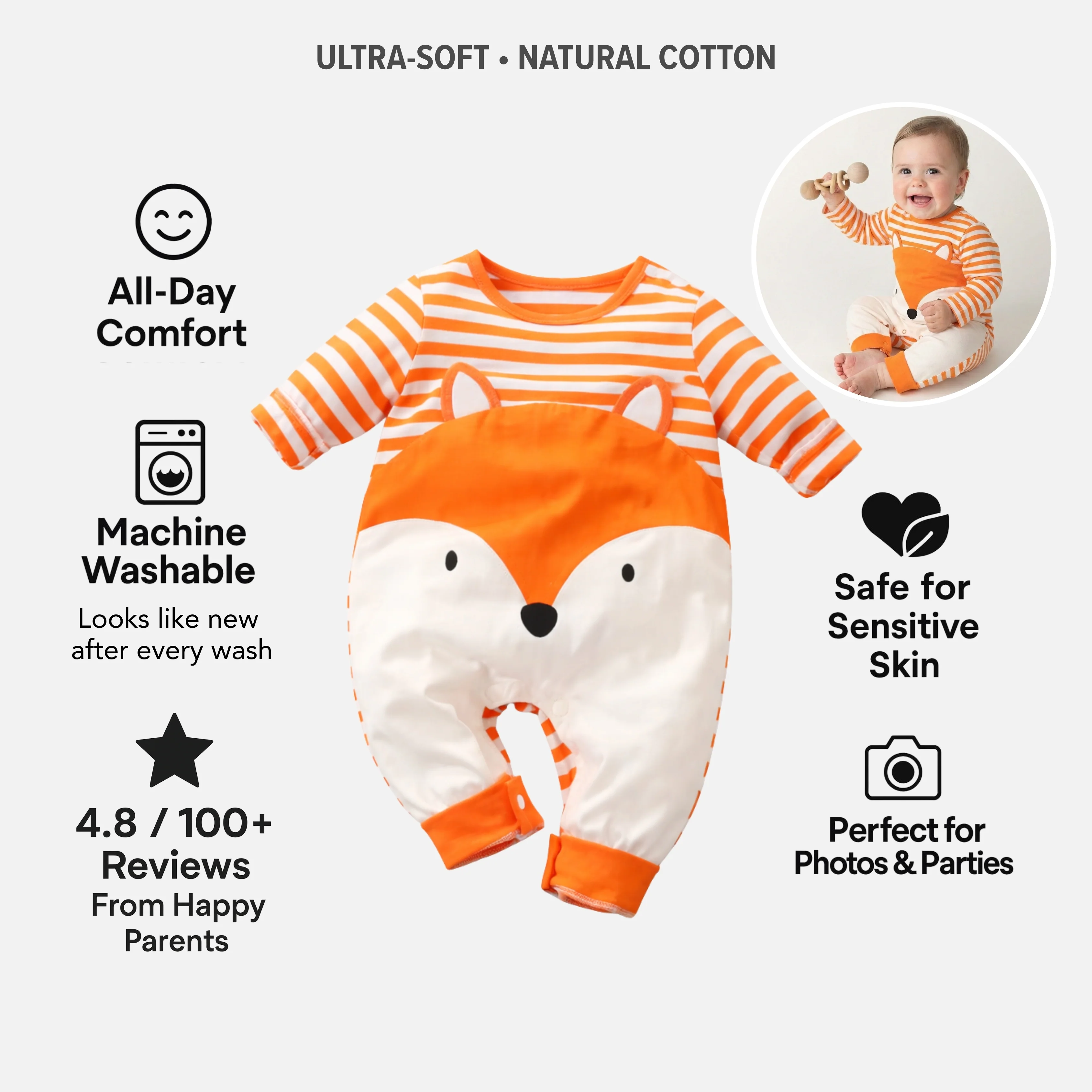 AMA™ Little Foxy Kids Onesie - Image 3