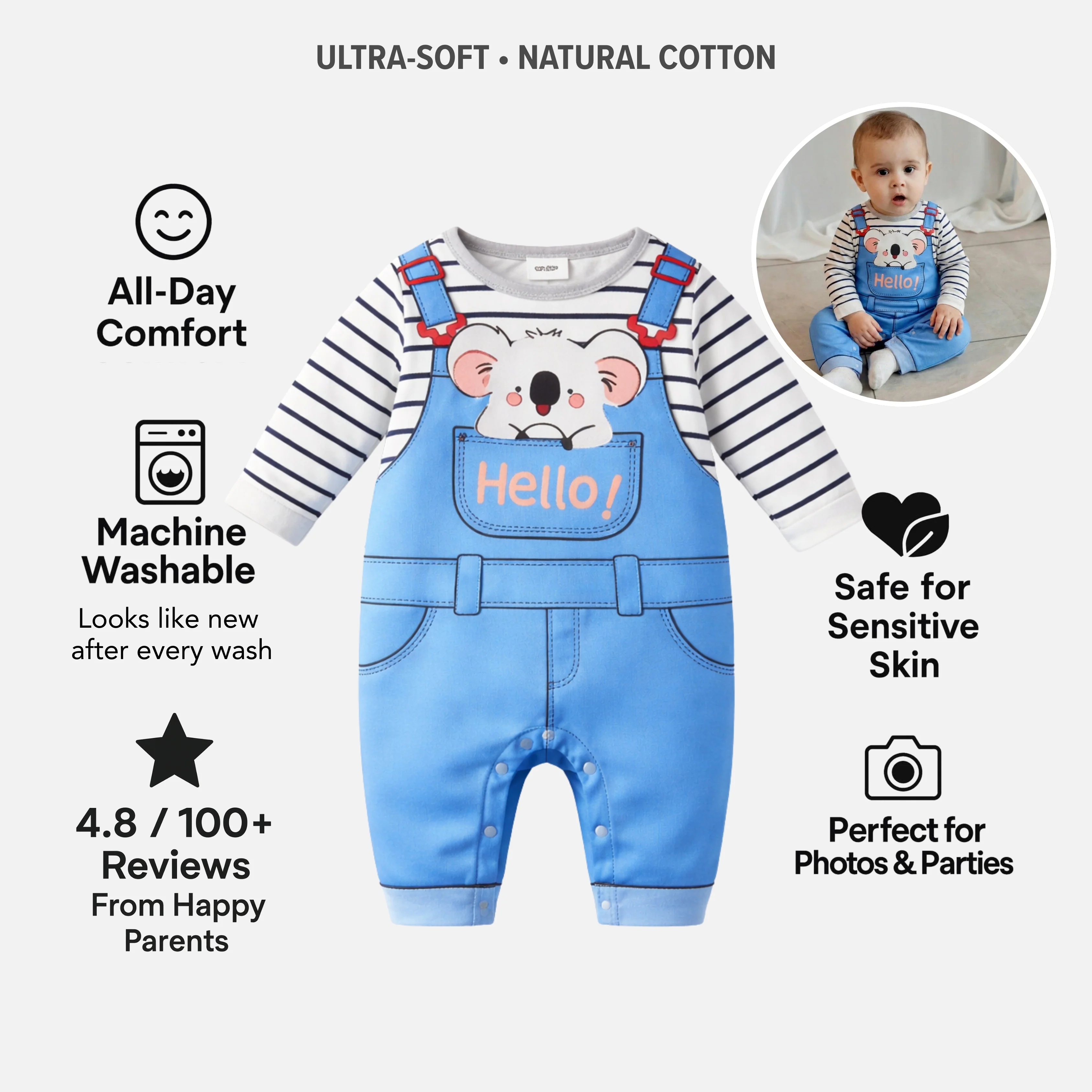 AMA™ Little Koala Kids Onesie - Image 3