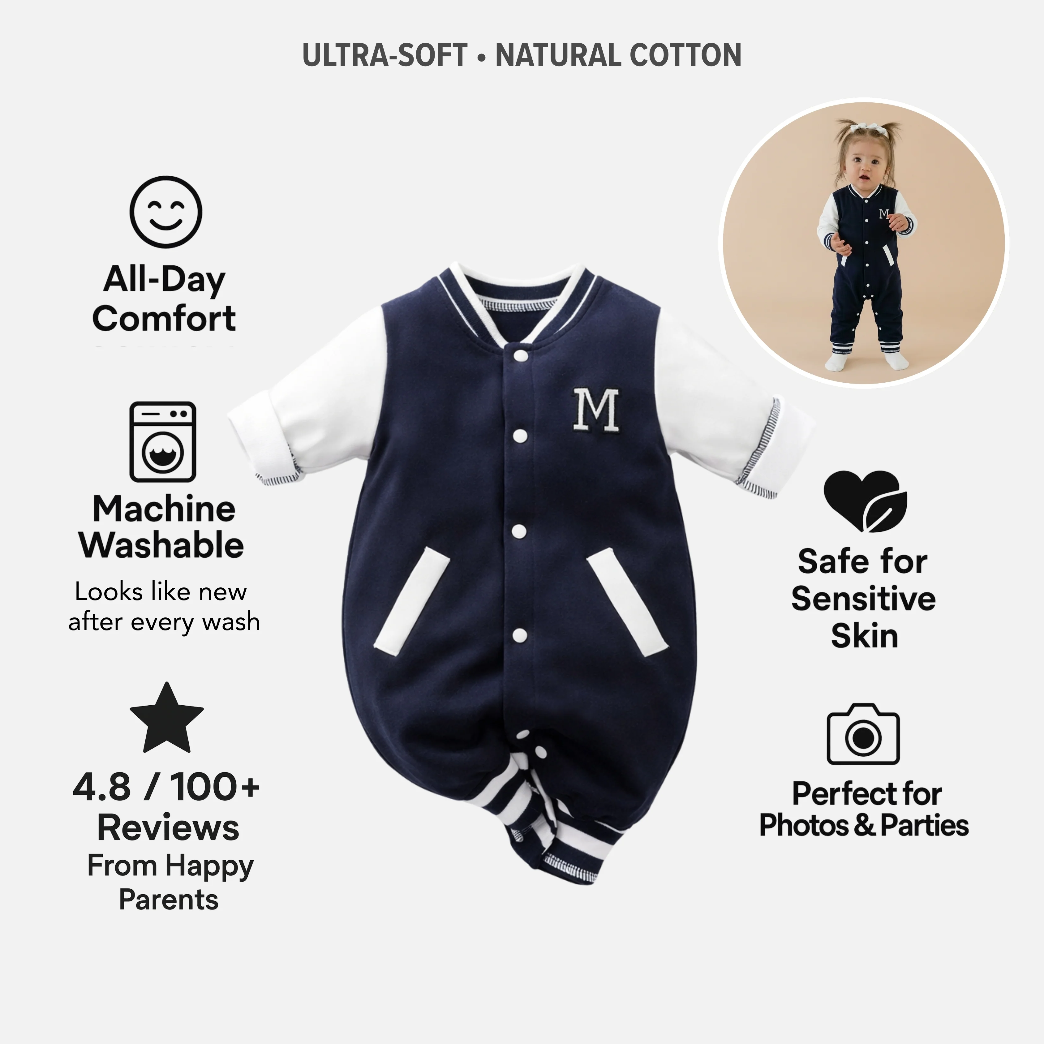 AMA™ Little MVP Varsity Kids Onesie - Image 4