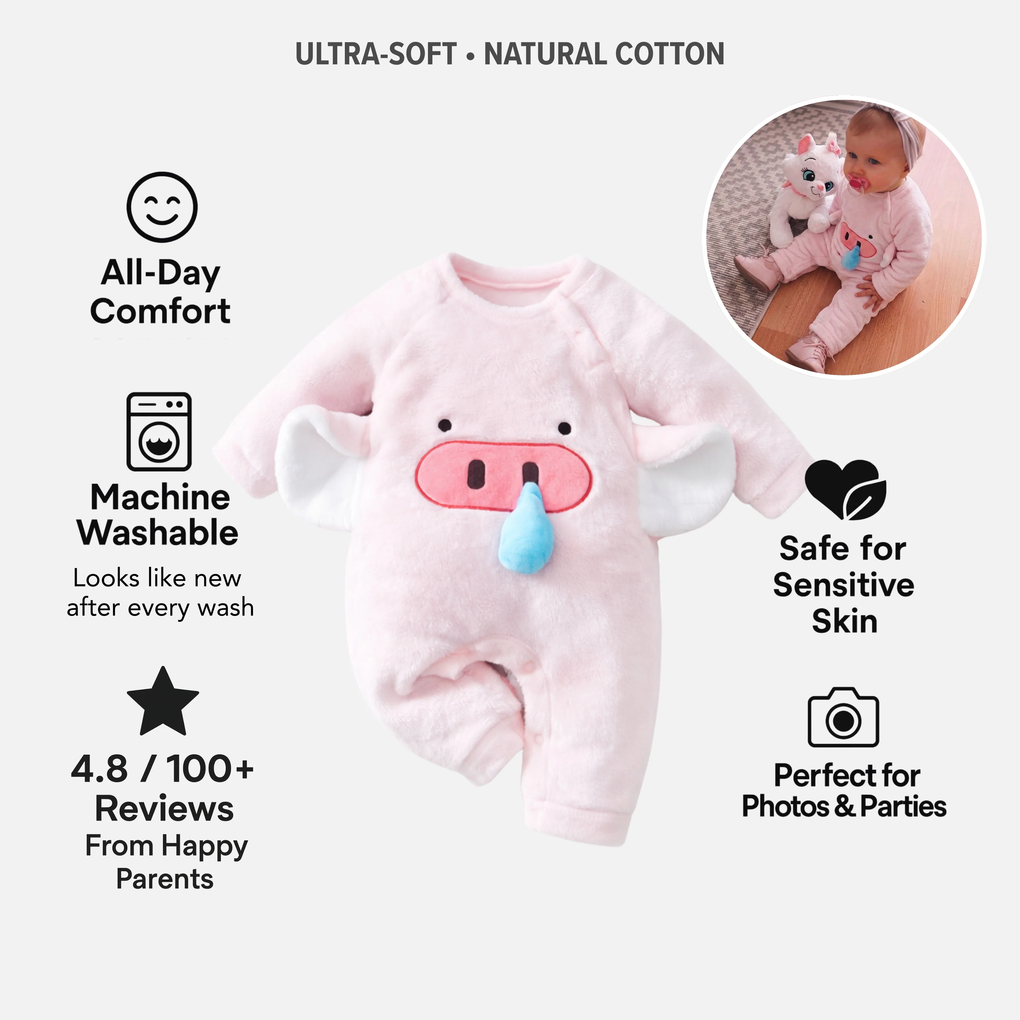 AMA™ Little Piggy Kids Onesie - Image 3
