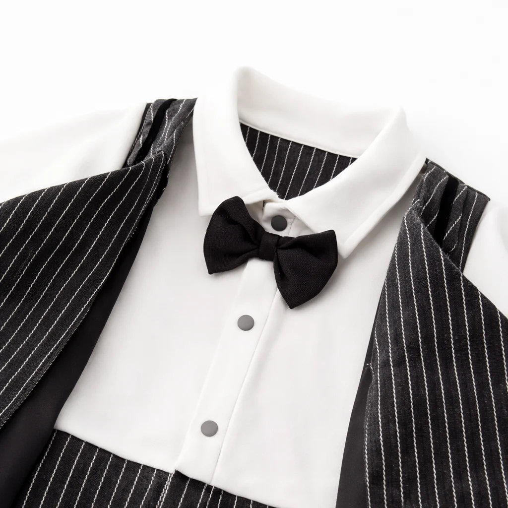 AMA™ Little Pinstripe Gentleman Kids Onesie - Image 8