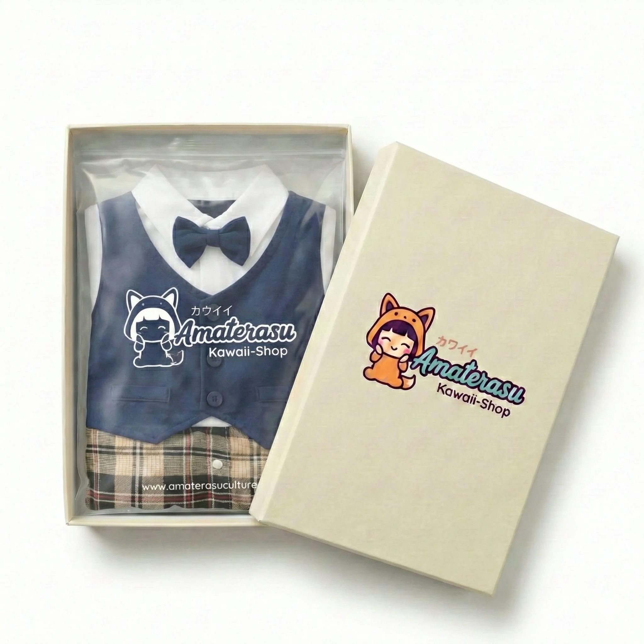 AMA™ Little Plaid Gentleman Kids Onesie - Image 4