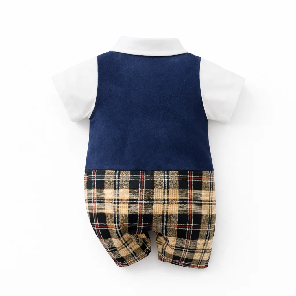 AMA™ Little Plaid Gentleman Kids Onesie - Image 6