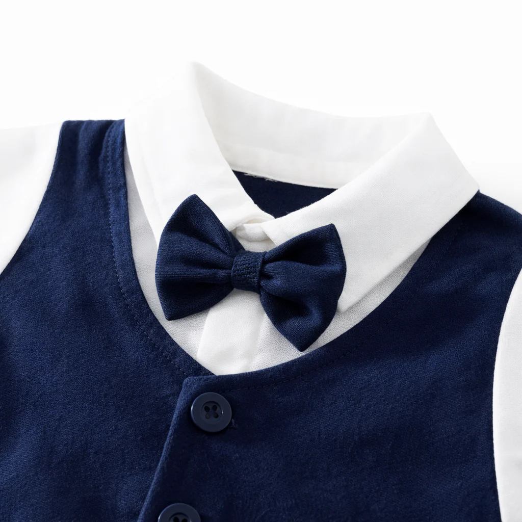 AMA™ Little Plaid Gentleman Kids Onesie - Image 8