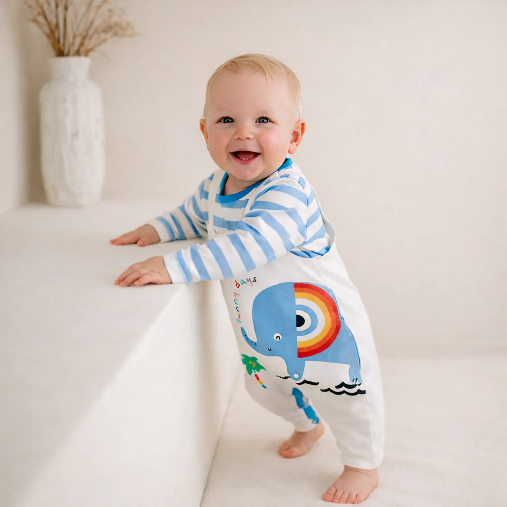 AMA™ Little Rainbow Elephant Kids Onesie - Image 2