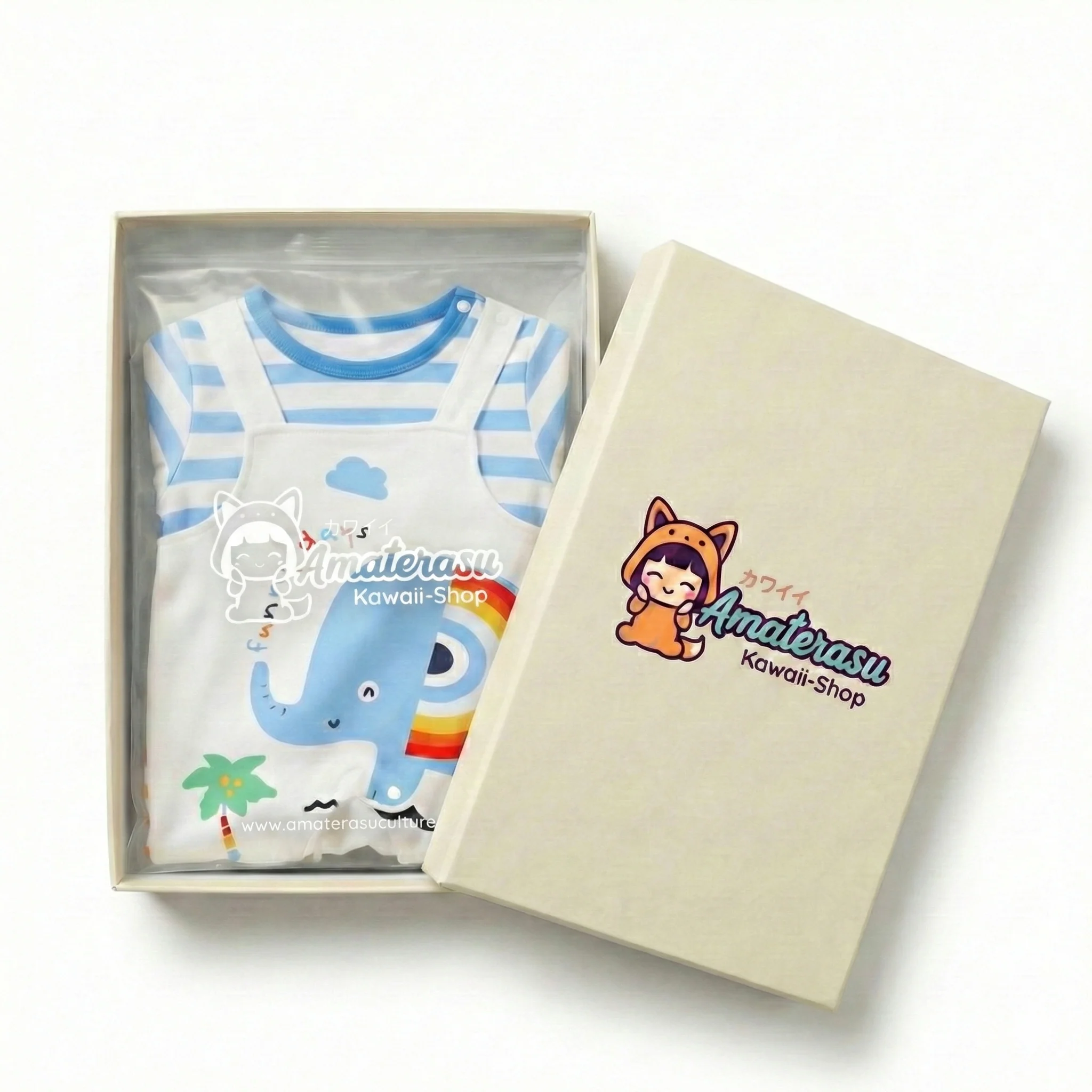 AMA™ Little Rainbow Elephant Kids Onesie - Image 4