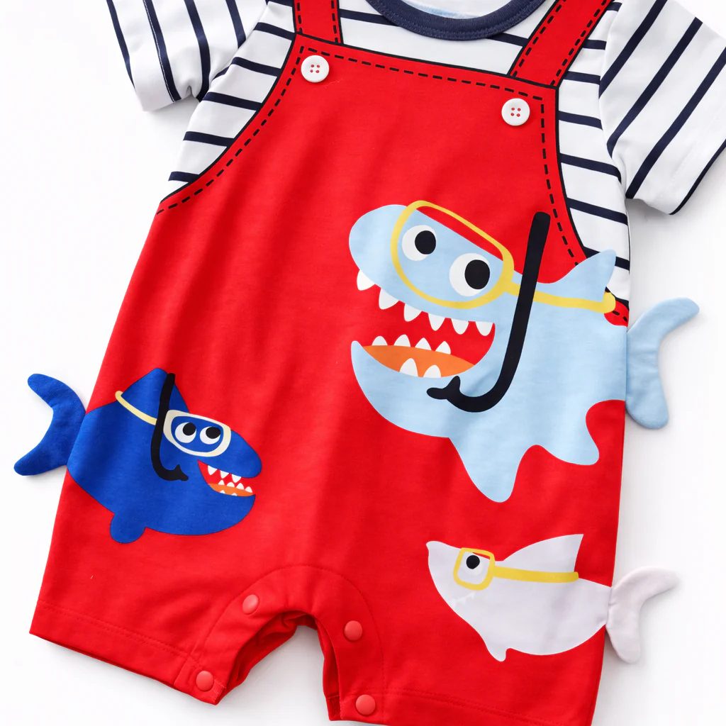 AMA™ Little Shark Diver Kids Onesie - Image 8