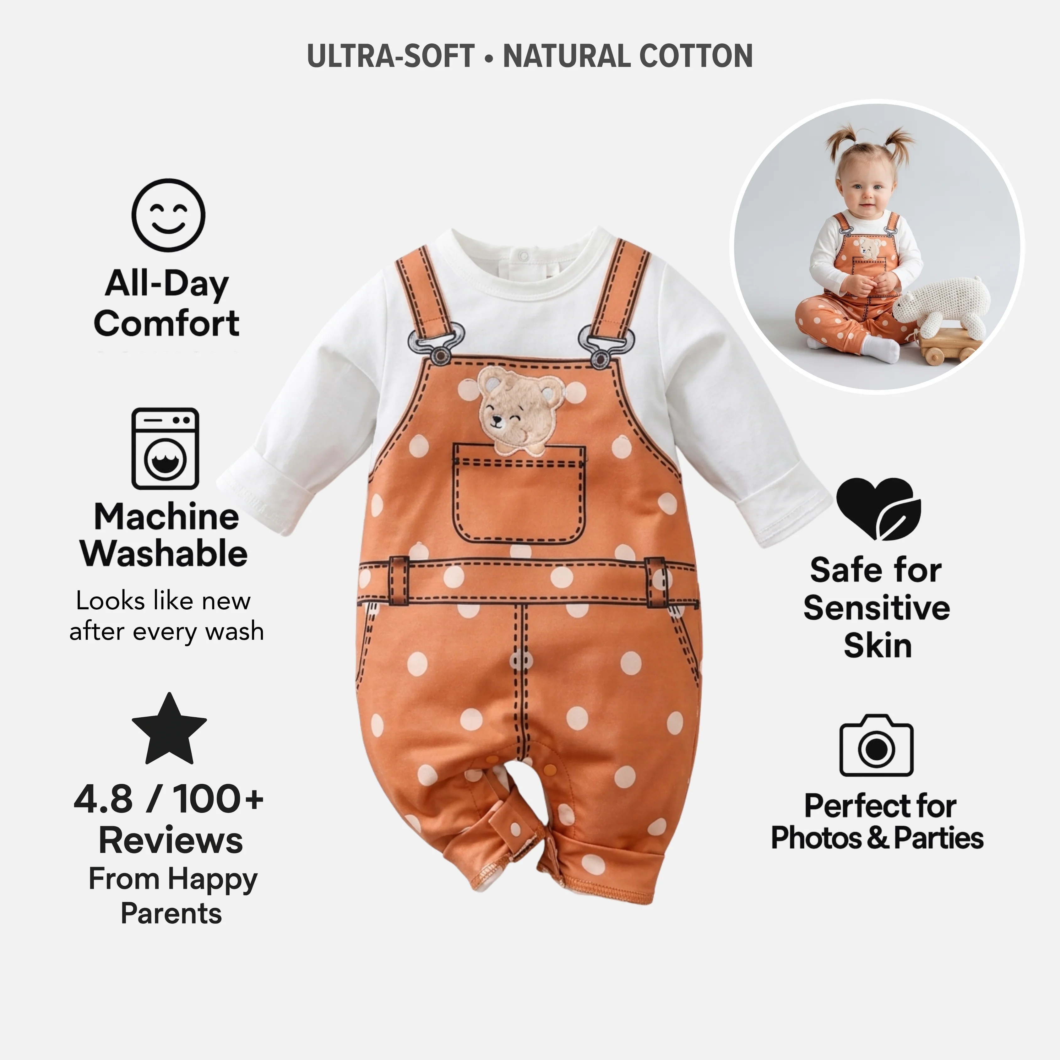 AMA™ Little Teddy Kids Onesie - Image 4