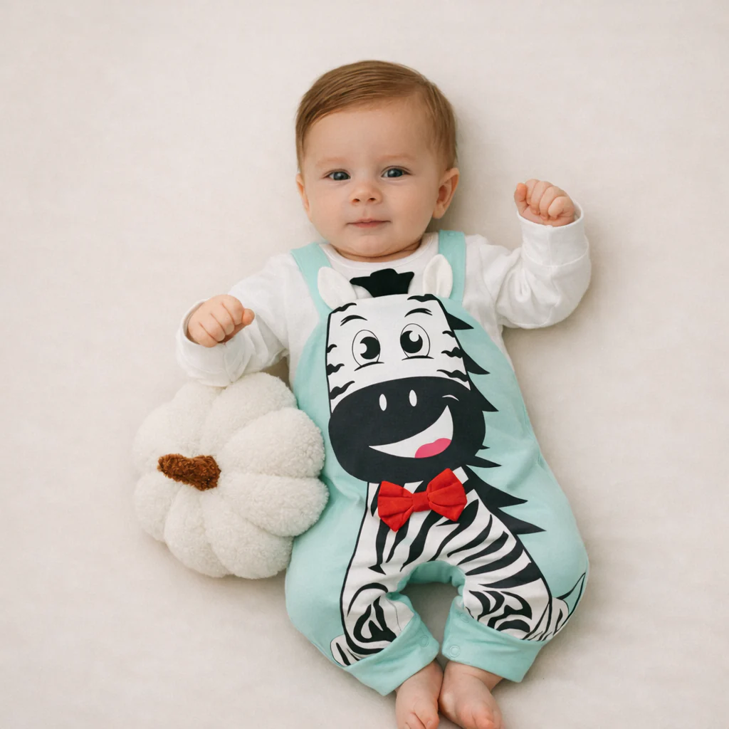 AMA™ Little Zebra Bowtie Kids Onesie - Image 2